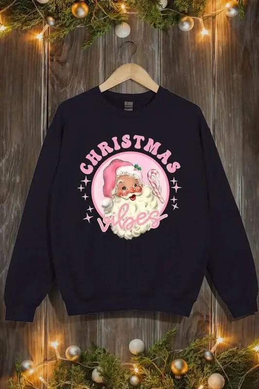 Color Bear Pink Graphic Sweatshirt Women's Christmas Fleece Pullover - Cozy & Cute