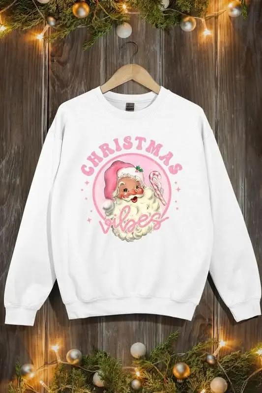 Color Bear Pink Graphic Sweatshirt Women's Christmas Fleece Pullover - Cozy & Cute