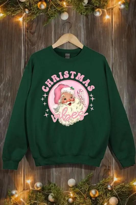 Color Bear Pink Graphic Sweatshirt Women's Christmas Fleece Pullover - Cozy & Cute
