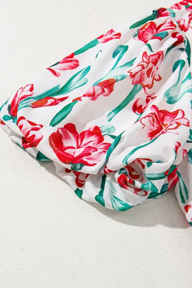 Love Salve Pink Floral Babydoll Dress Women's Summer Casual V Neck Cute