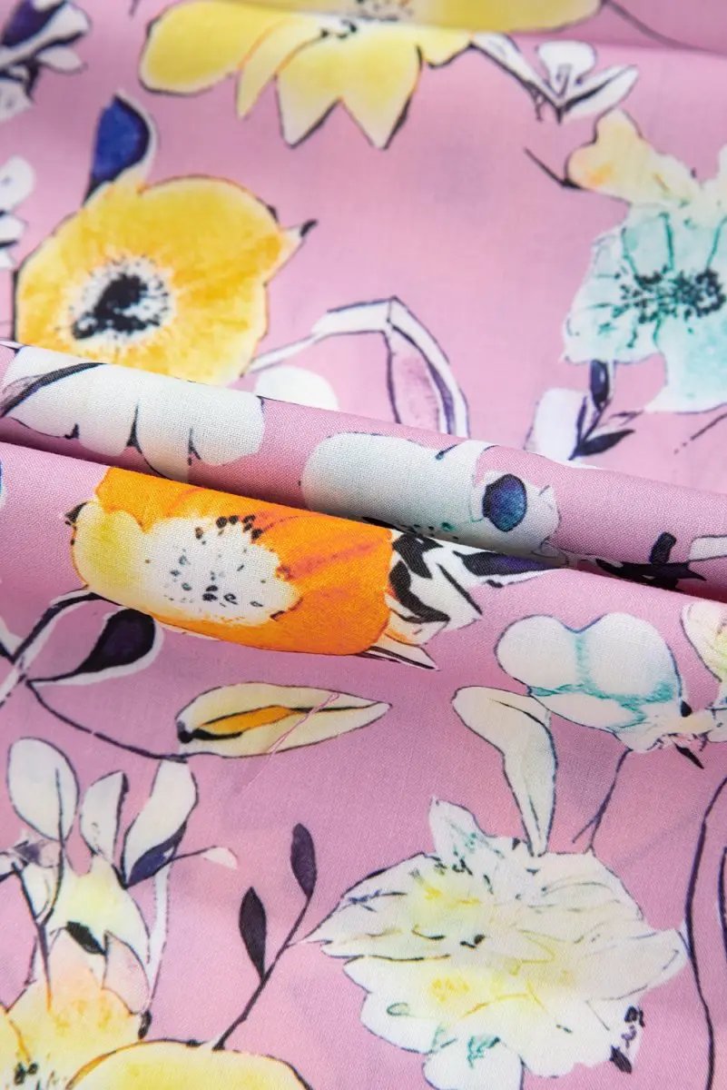 Women's Pink Floral Blouse - Flutter Sleeves - Southern Belle Style