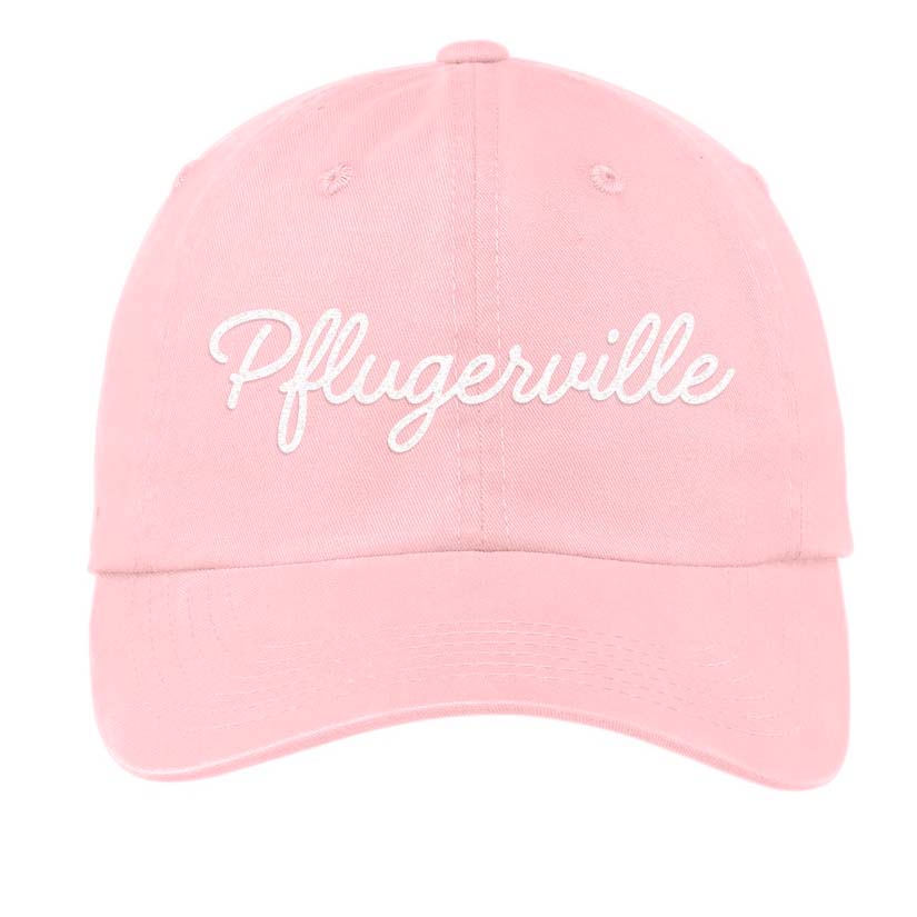 Pflugerville Cursive Baseball Cap
