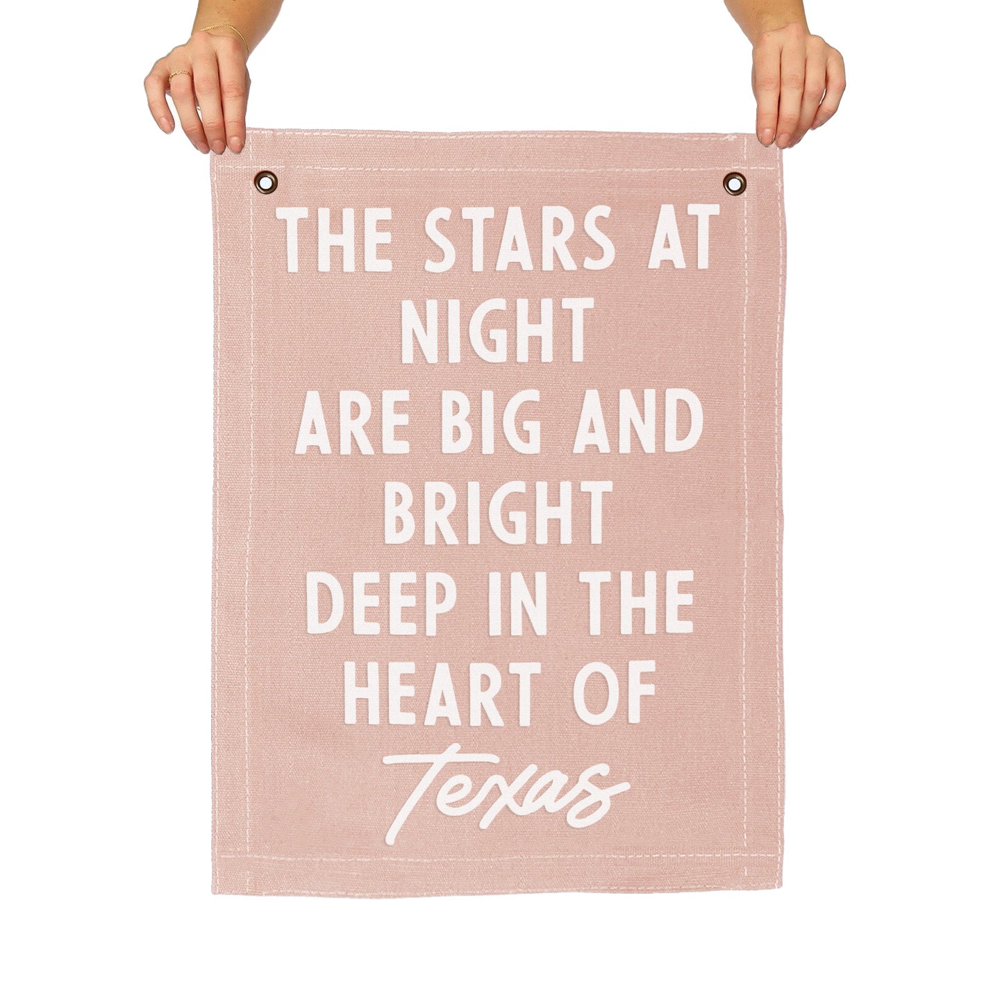 Deep In The Heart of Texas Large Canvas Flag