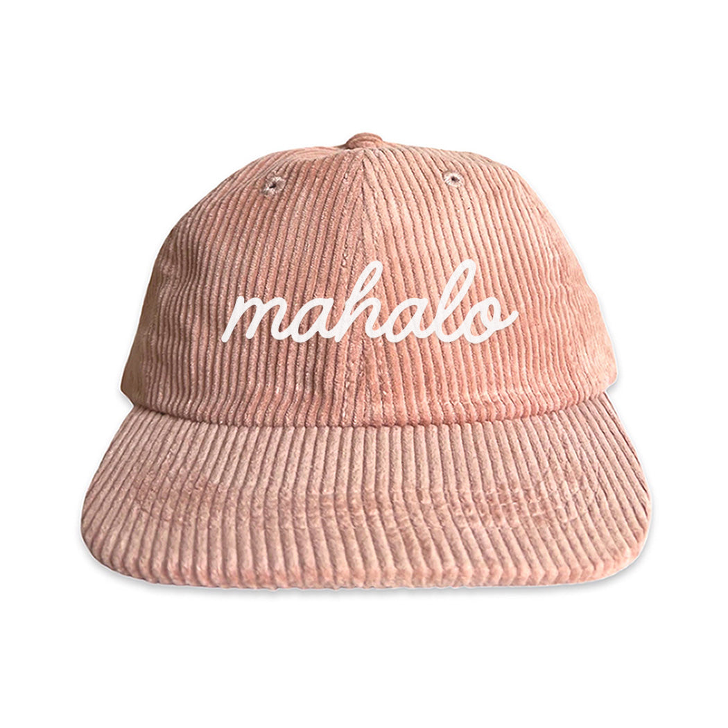 Mahalo Cursive Corduroy Cap
