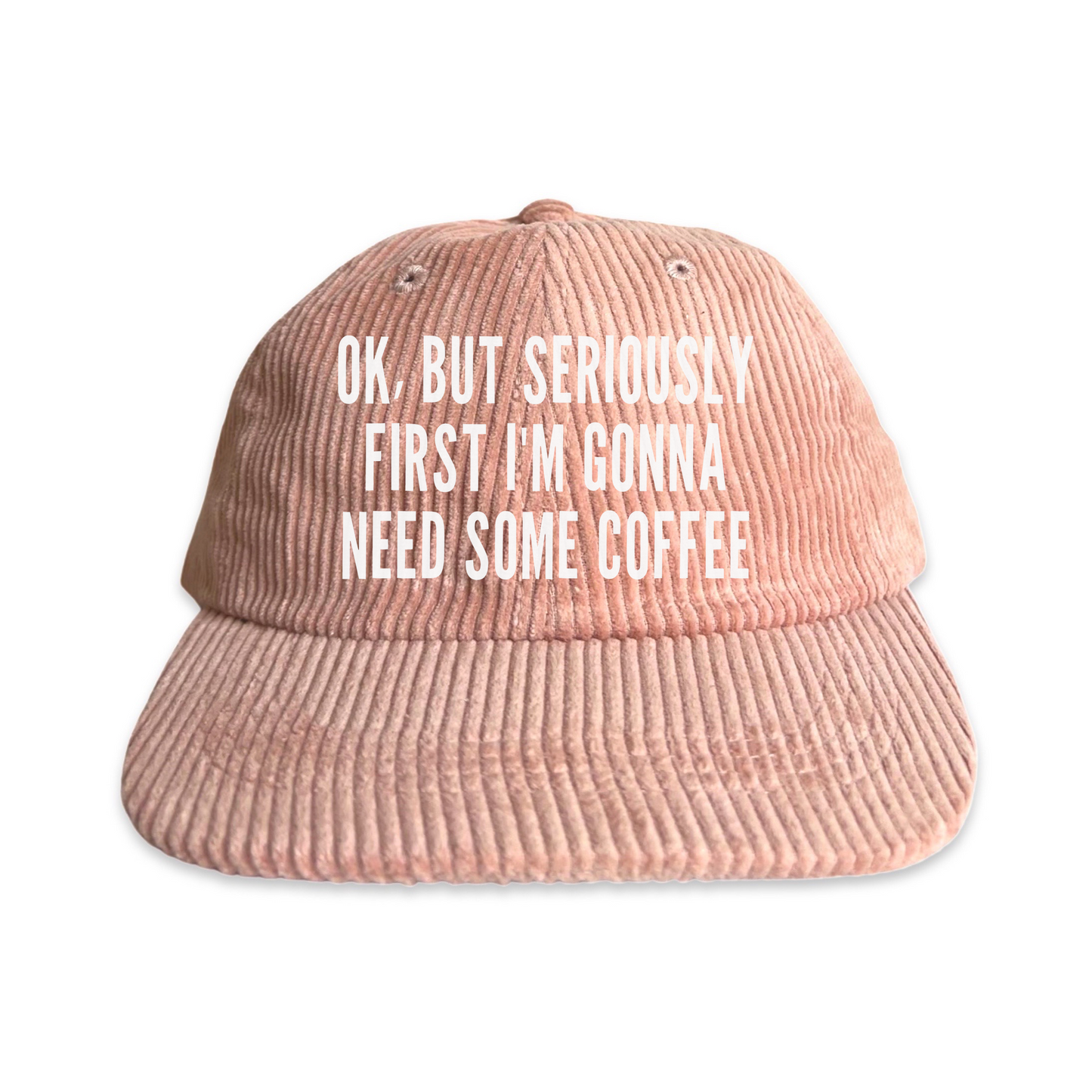 But First Coffee Corduroy Cap