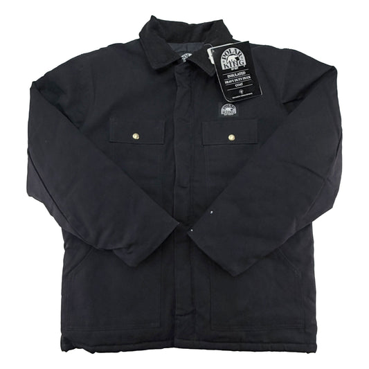 Vintage Polar King by Key Black Duck Quilted Nylon Lined Work Coat - NWT - Size 42