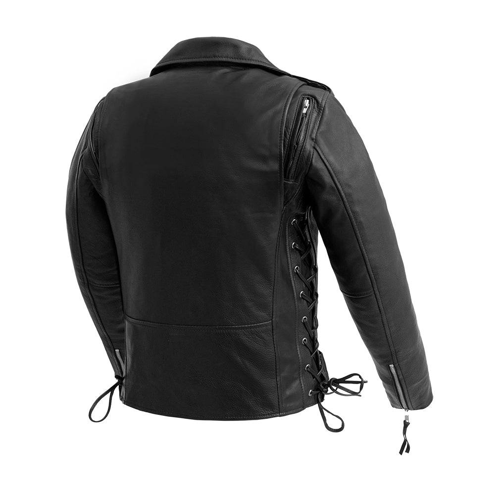 Popstar Women's  Motorcycle Leather Jacket Oxblood