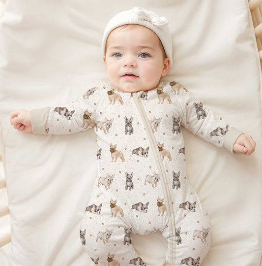 Charlie Play Frenchie Friends - Bamboo Lyocell Zippy Romper