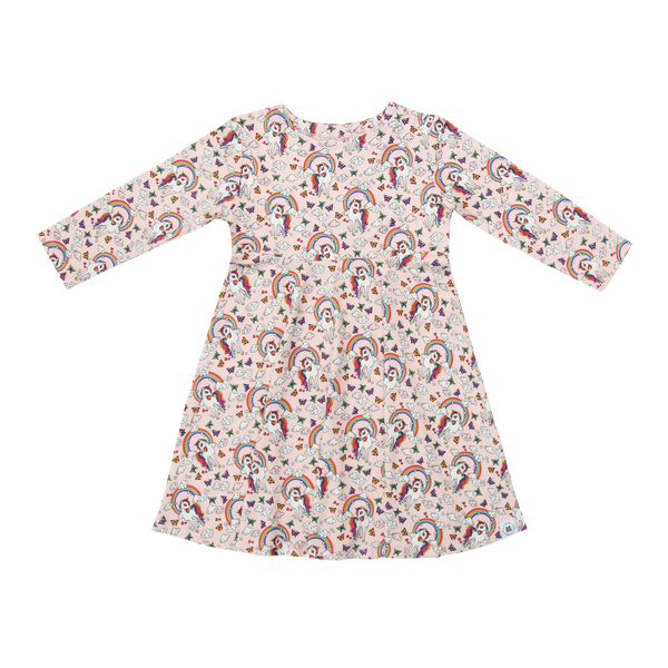 Rainbow Bright Swirly Girl Dress