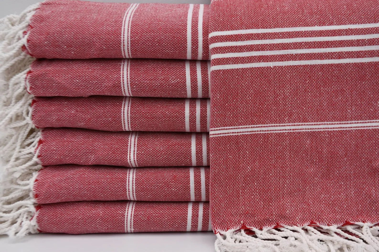 Turkish Towel - Lightweight Quick Dry - Monaco Red