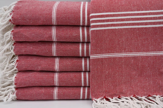 Turkish Towel - Lightweight Quick Dry - Monaco Red