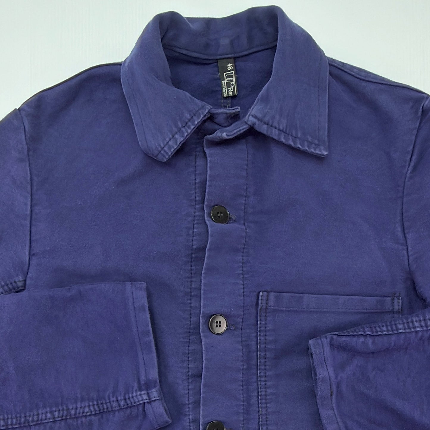 Vintage Blue Rensing Moleskin German Work Jacket - Men's Small / Women's medium