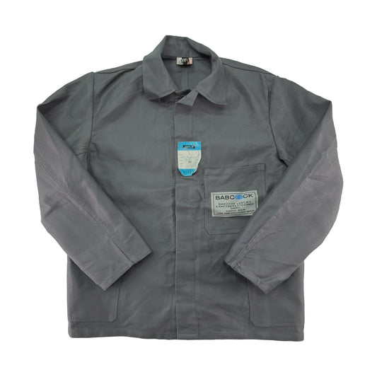 Vintage 90s Gray Rensing Moleskin German Work Jacket - Fire Resistant - Men's Medium-large