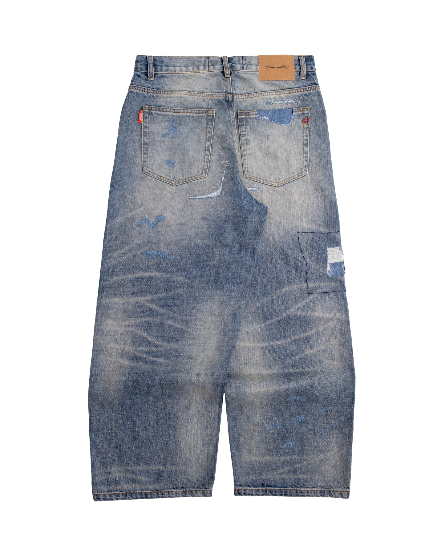 Blue Repaired Selvedge Denim