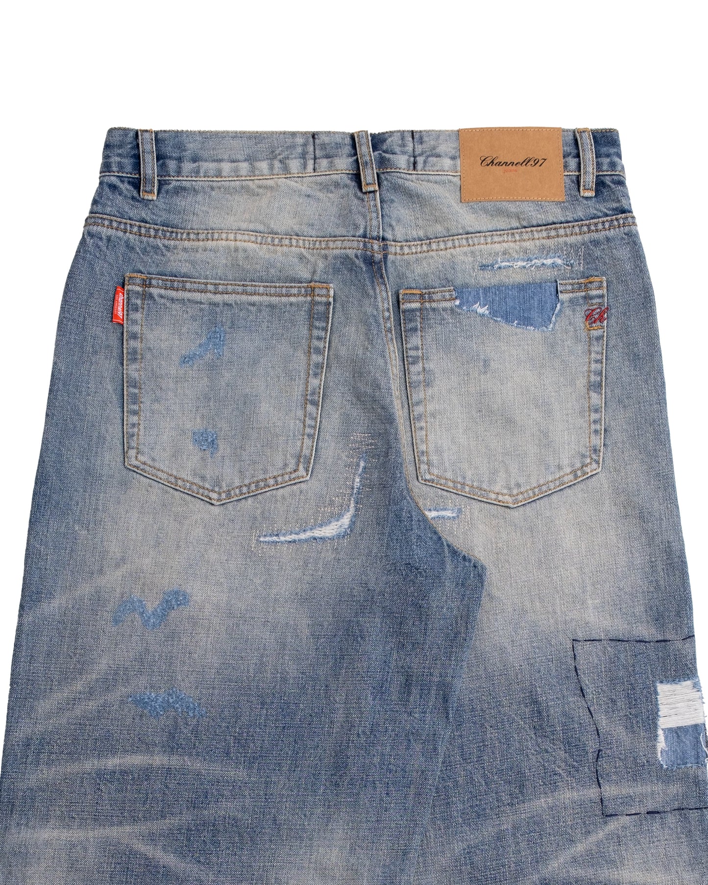 Blue Repaired Selvedge Denim