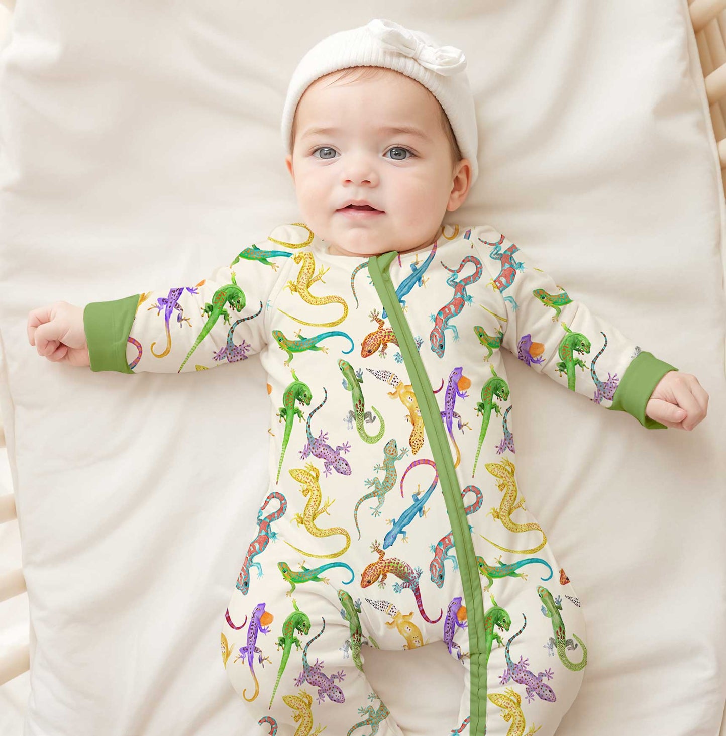 Charlie Play Gecko Groove - Bamboo Lyocell Zippy Romper
