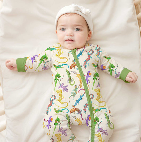 Charlie Play Gecko Groove - Bamboo Lyocell Zippy Romper