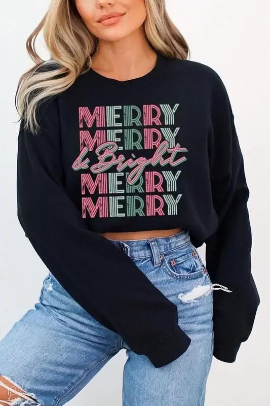 Women's Sweatshirt - Retro Graphic Fleece - Comfy Fall Pullover