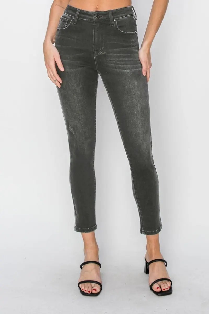 Trendsi RISEN High Rise Skinny Jeans Women's USA Made Denim Stretch Fit