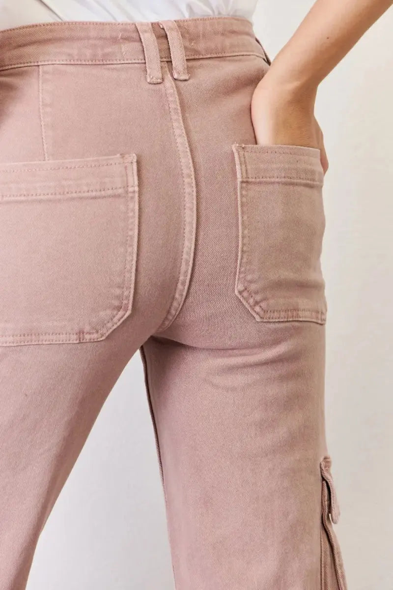 Trendsi Cargo Wide Leg Jeans Women's High Rise Y2K Style Denim Pants