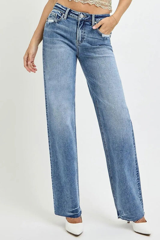 Jeans - High Rise with Pockets - Everyday Straight Leg