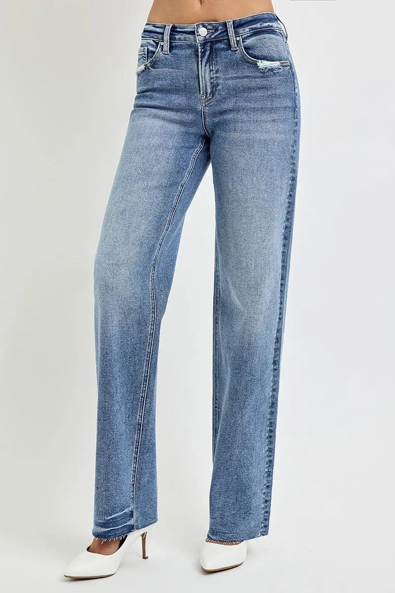 Jeans - High Rise with Pockets - Everyday Straight Leg
