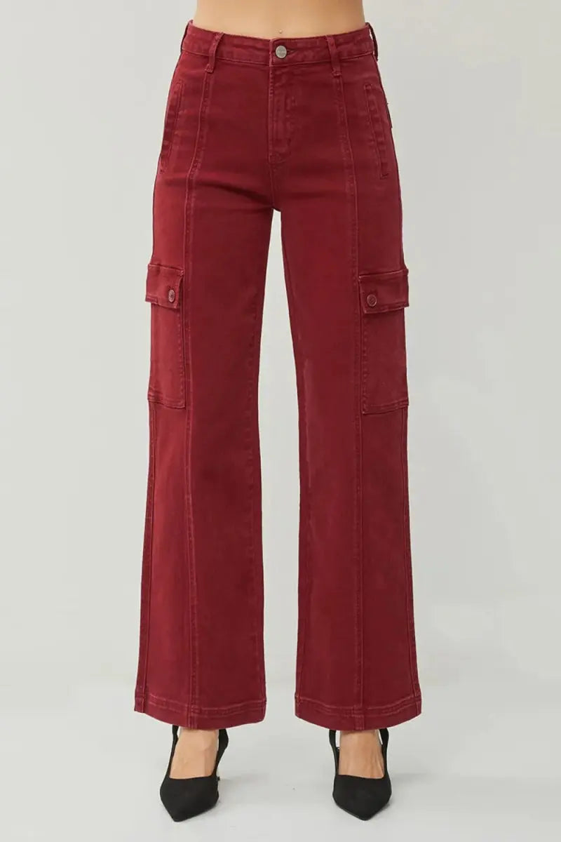 Women's Jeans - High Rise Wide Leg Cargo - Everyday Style
