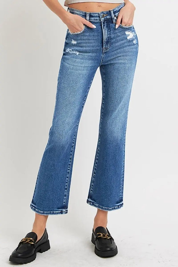 Trendsi RISEN Jeans Women's Tummy Control Bootcut Jeans Everyday Wear High Rise & Flattering