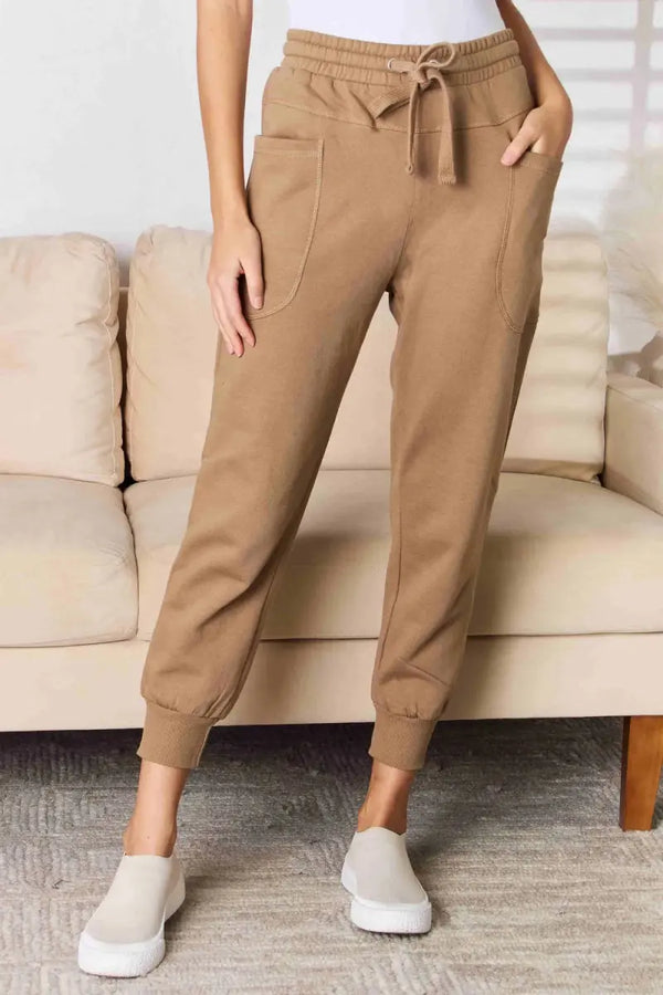 Trendsi Relaxed Joggers Women's Casual Wear Pants Comfy High Rise Style