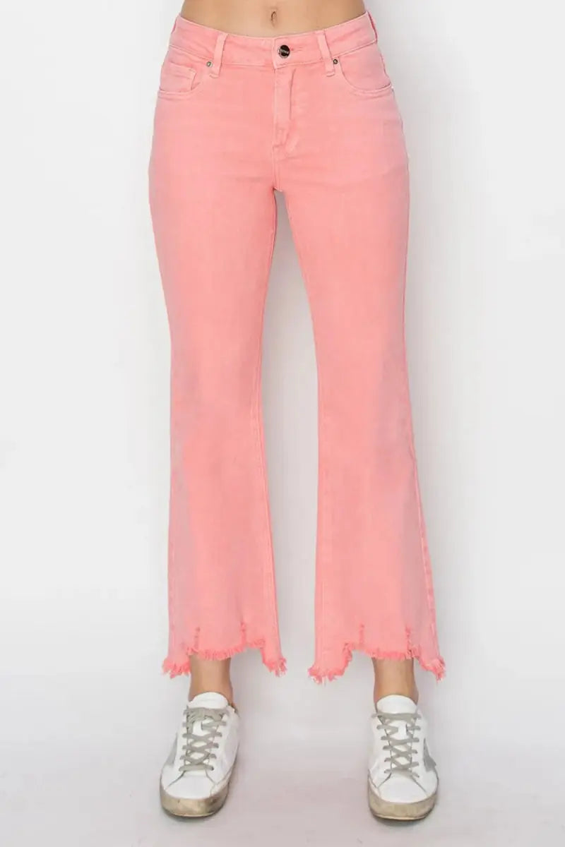 Bootcut Jeans - Raw Hem Denim - Everyday Style