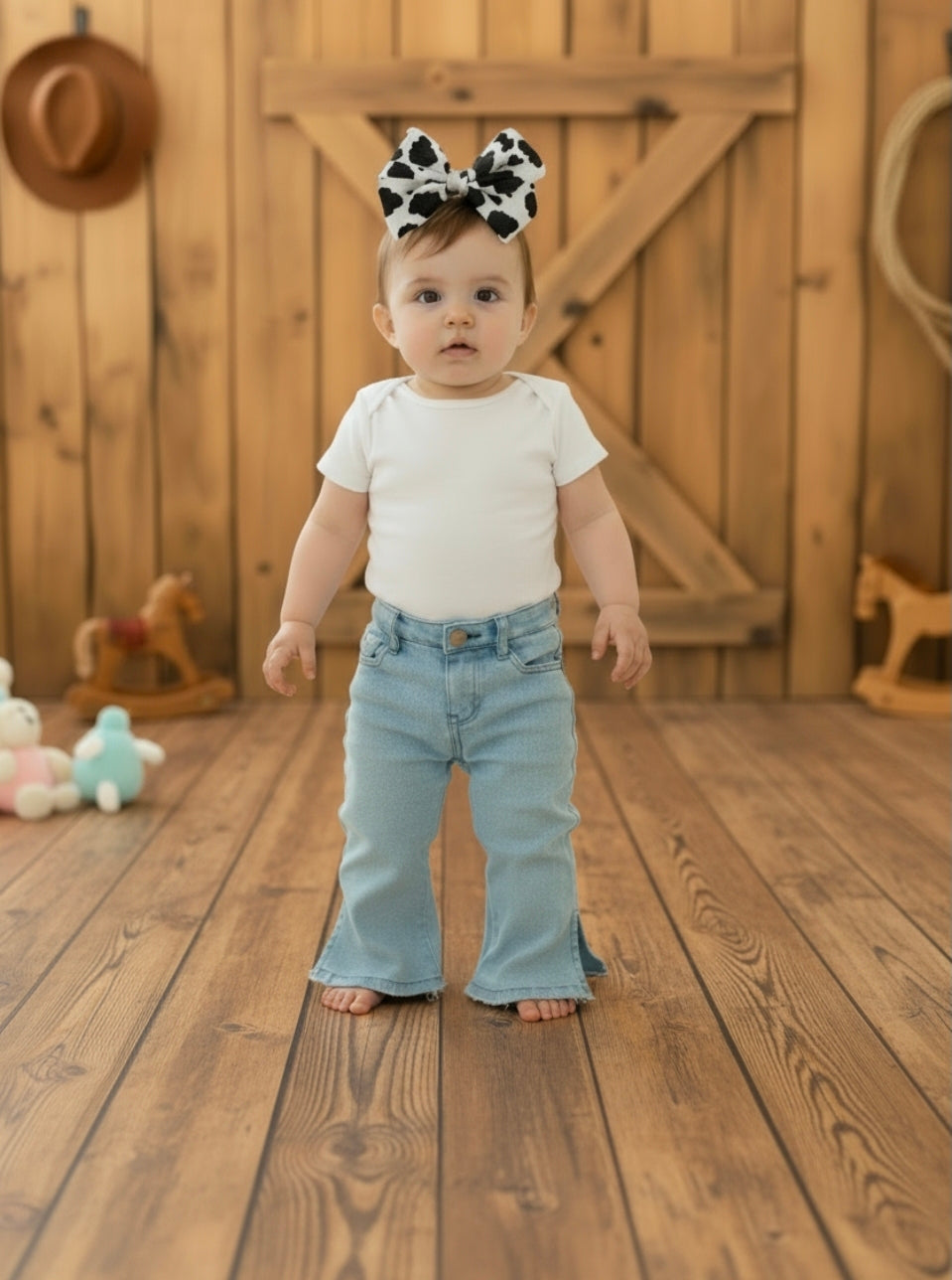 Split Flared Jeans