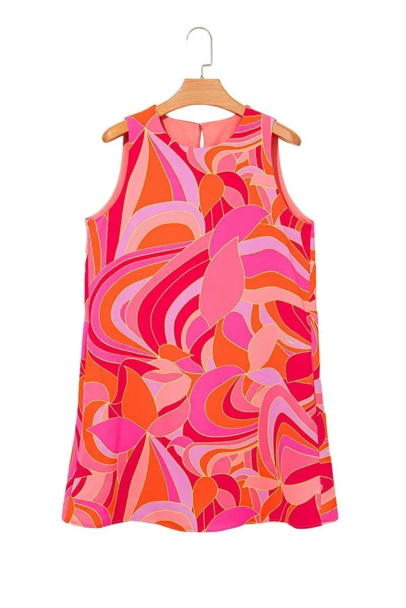 Love Salve Floral Mini Dress Women's Summer Beach Casual Sleeveless Shift Dress