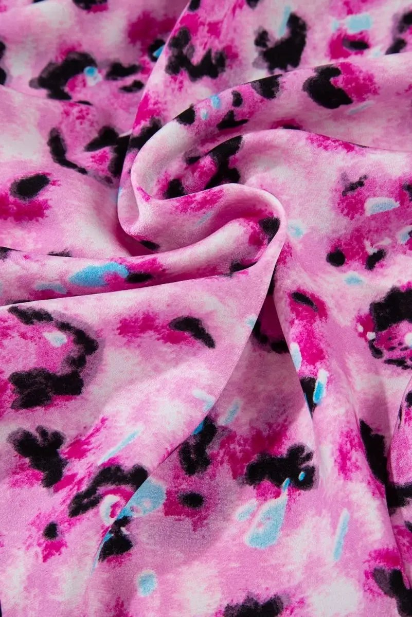 Love Salve Rose Leopard Dress Women's Daily Spring A-Line Dress - Ruffled Hem, Button Front