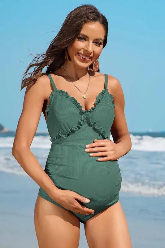 Maternity Swimsuit - Floral Support Comfort - One-Piece
