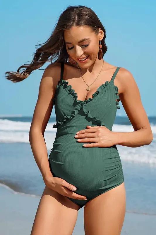 Maternity Swimsuit - Floral Support Comfort - One-Piece