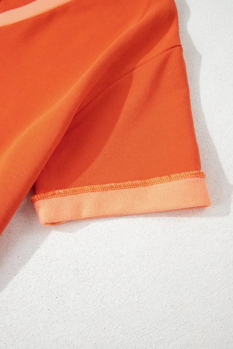 Love Salve Orange Romper Women's Daily Wear Casual V-Neck Pocket Summer Jumpsuit