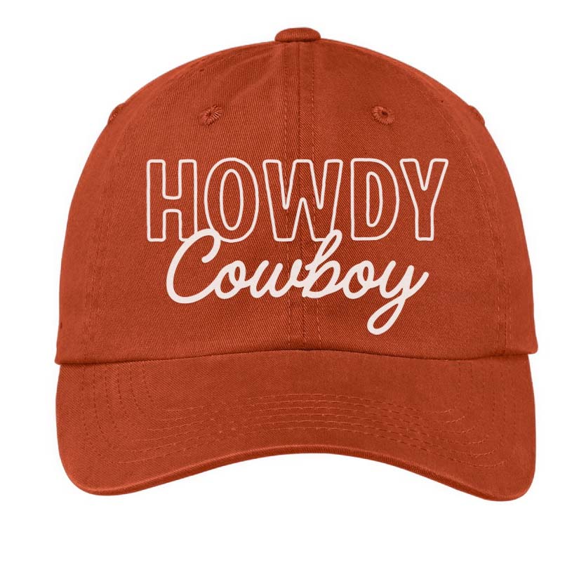 Howdy Cowboy Stacked Baseball Cap