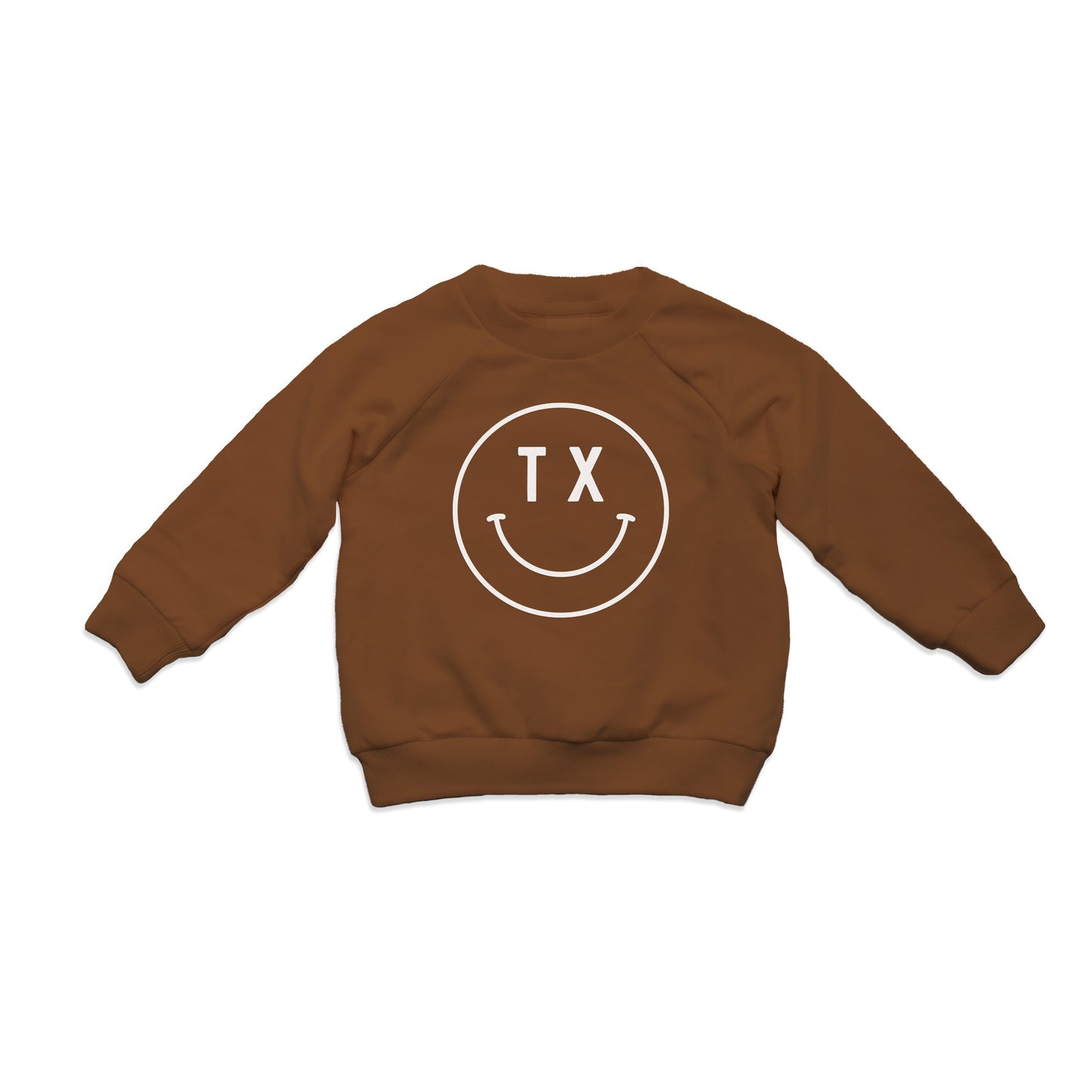 Custom State Initials Smiley Face Kids Sweatshirt