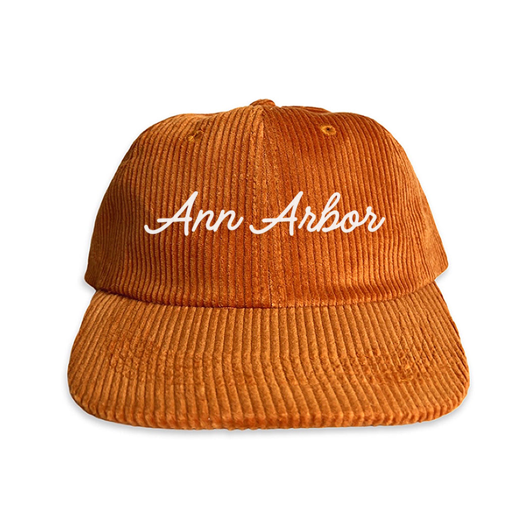 Ann Arbor Cursive Corduroy Cap