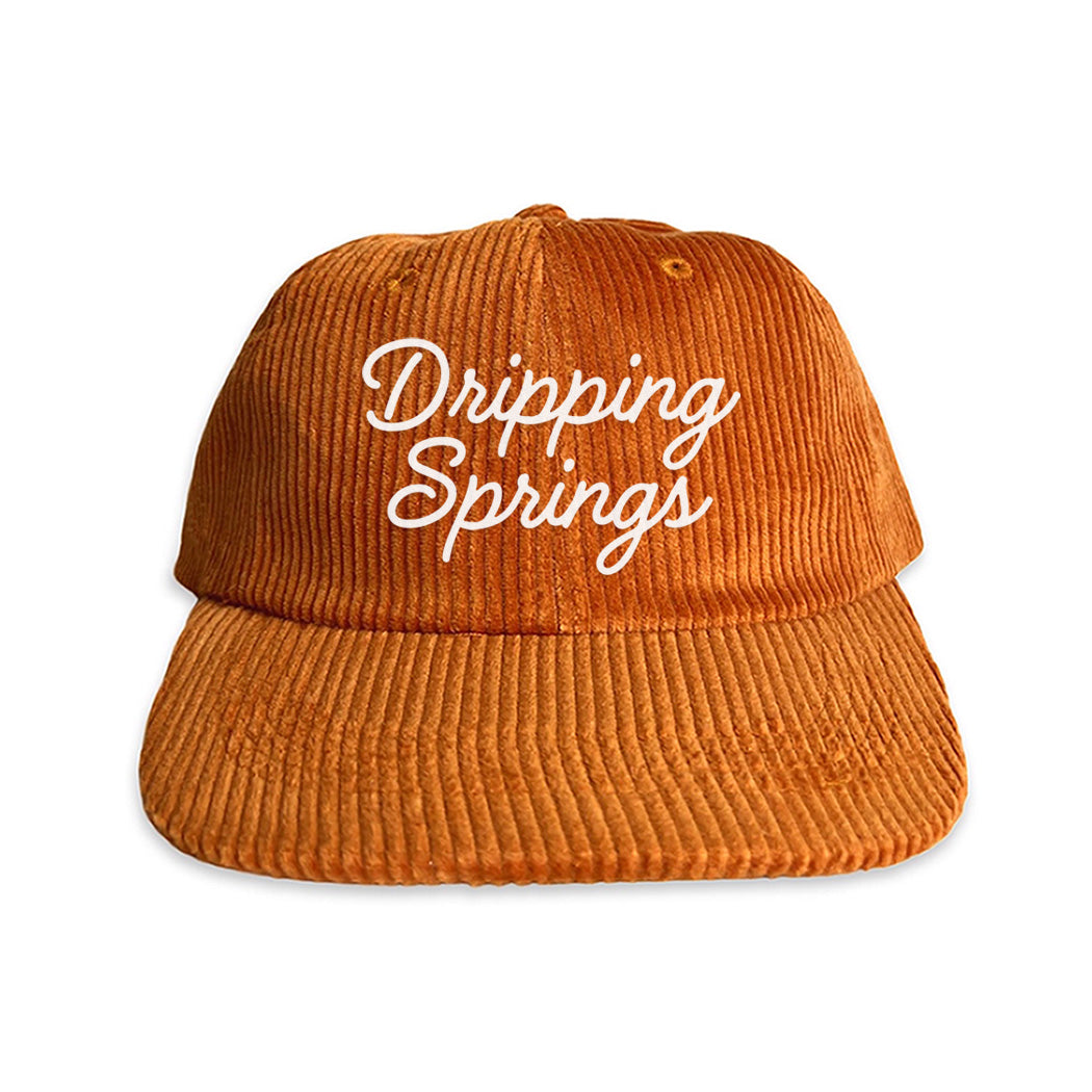 Dripping Springs Cursive Corduroy Cap