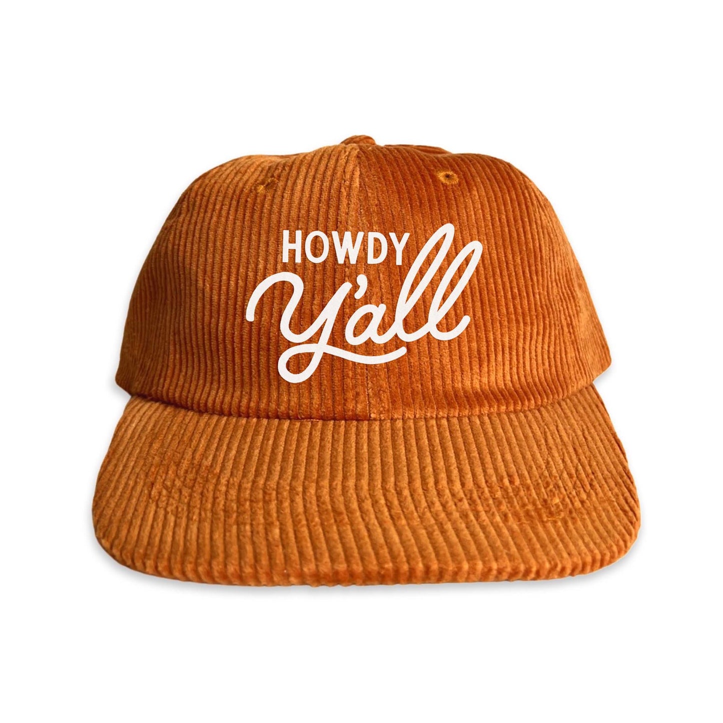 Howdy Y'all Cursive Corduroy Cap