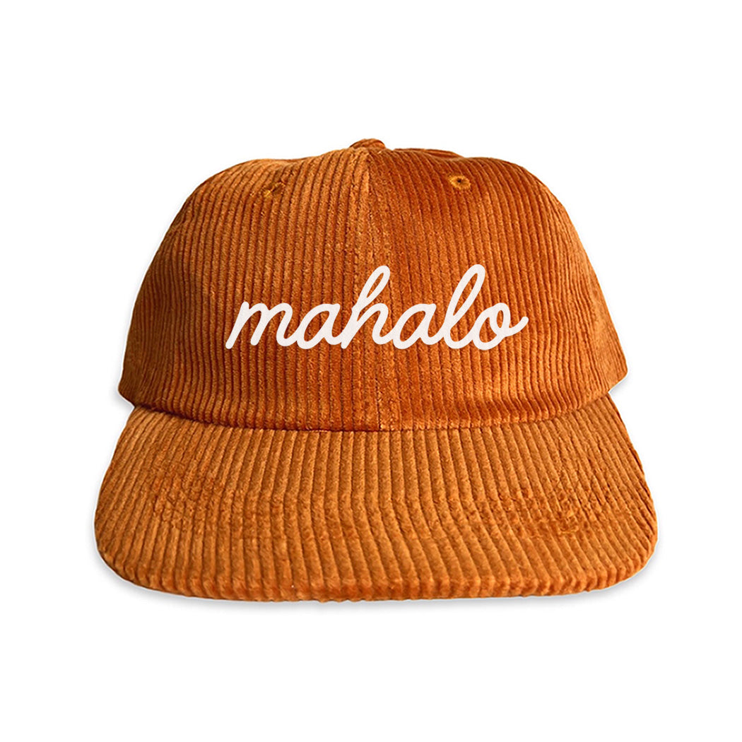 Mahalo Cursive Corduroy Cap