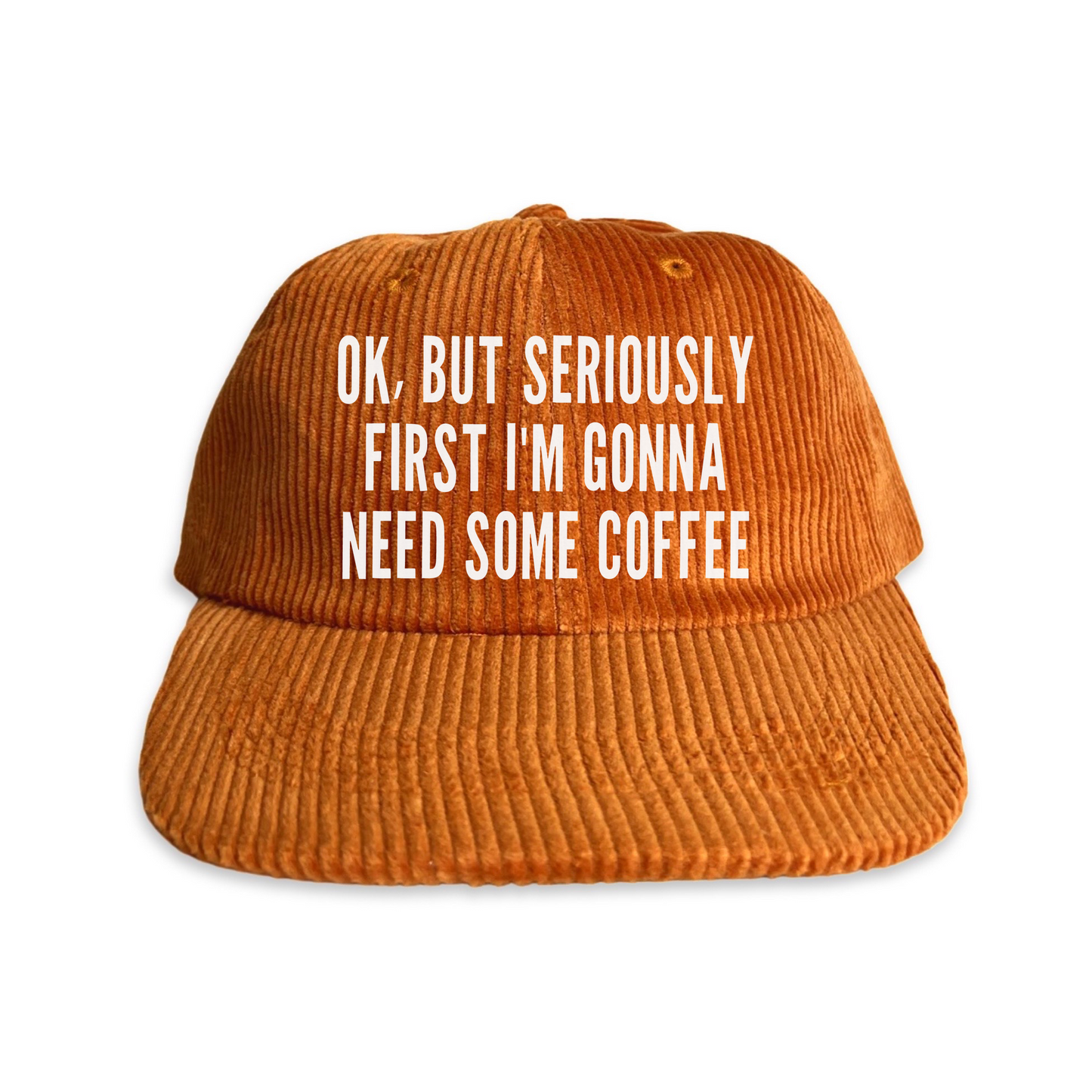 But First Coffee Corduroy Cap