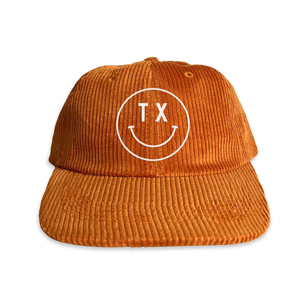TX Smiley Face Corduroy Cap