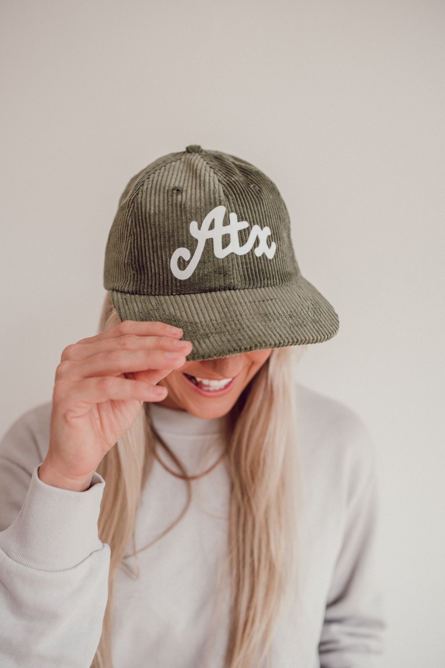 ATX cursive Corduroy Cap