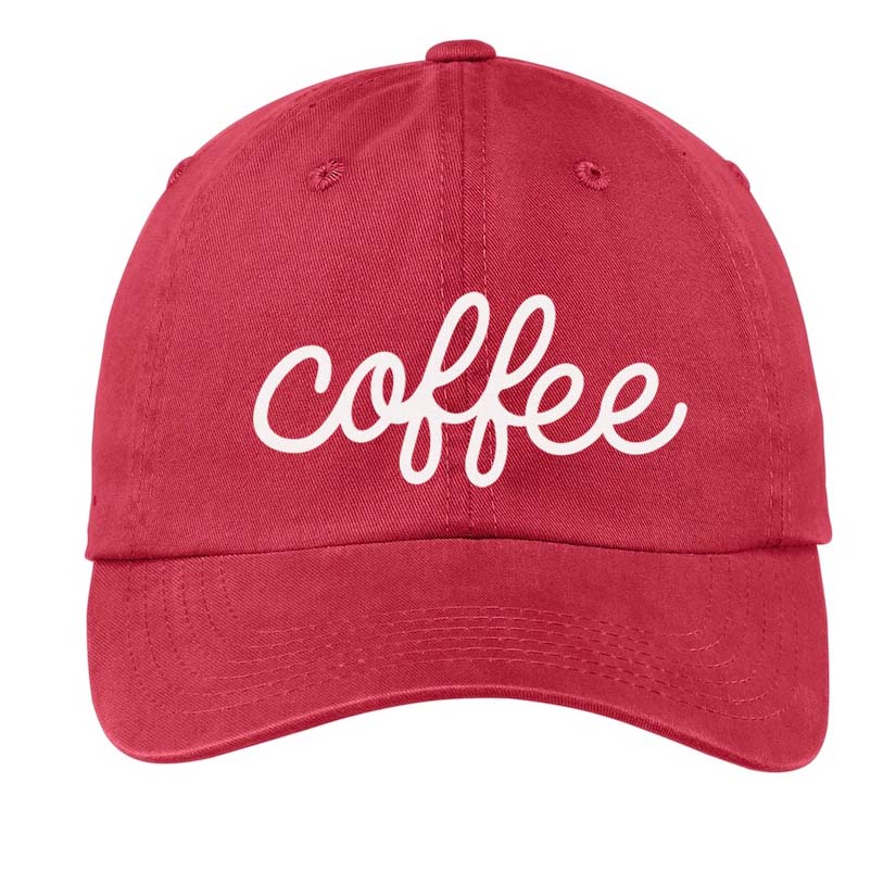 Coffee Cursive Baseball Cap