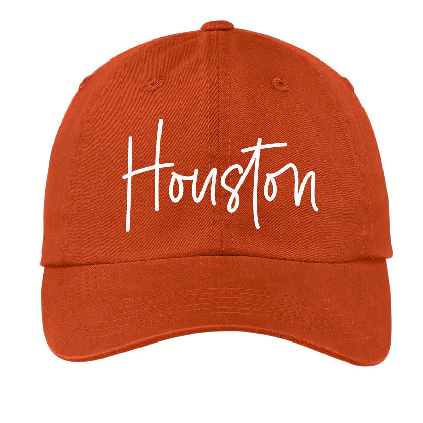 Houston Cursive Baseball Cap V1