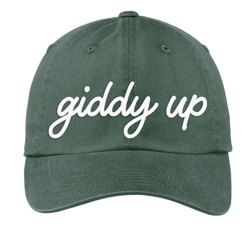 Giddy Up Cursive Baseball Cap