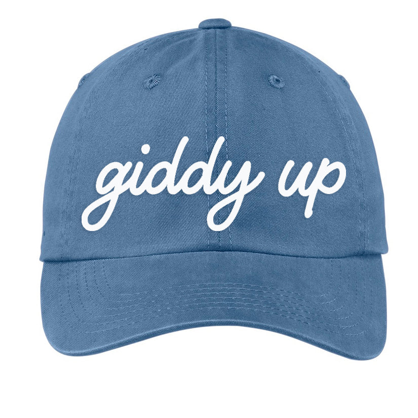 Giddy Up Cursive Baseball Cap