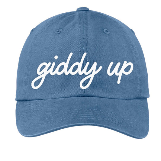 Giddy Up Cursive Baseball Cap